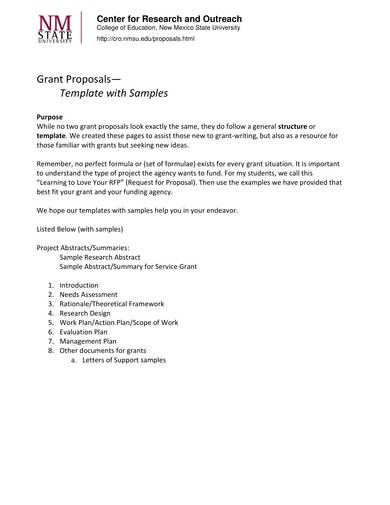 FREE 18+ Grant Proposal Samples in PDF | MS Word | Pages ...