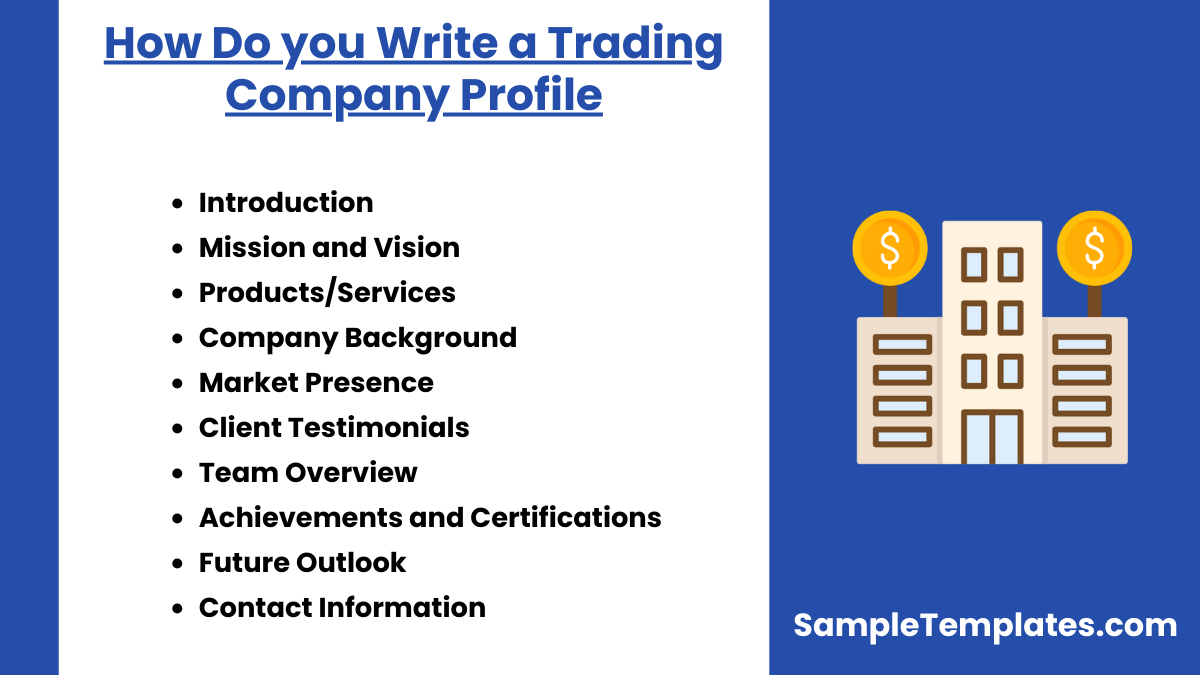 how do you write a trading company profile 1