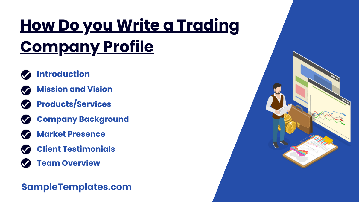 how do you write a trading company profile