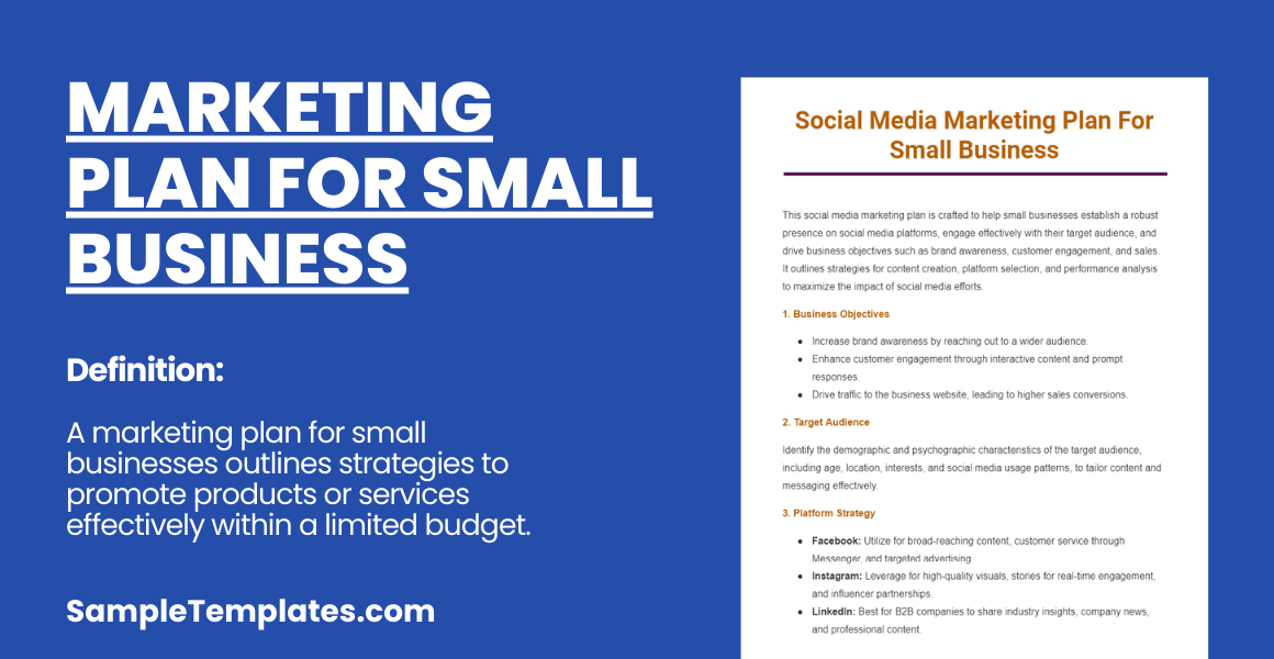 marketing plan for small business