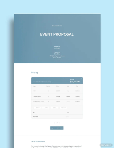 one page proposal template