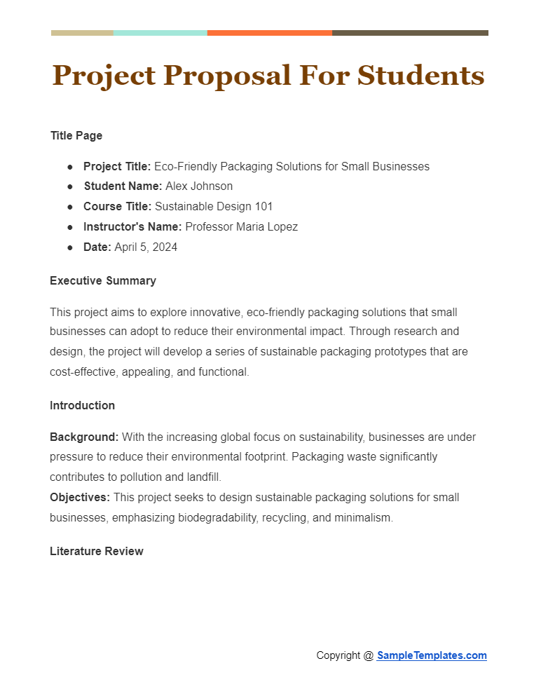project proposal for students