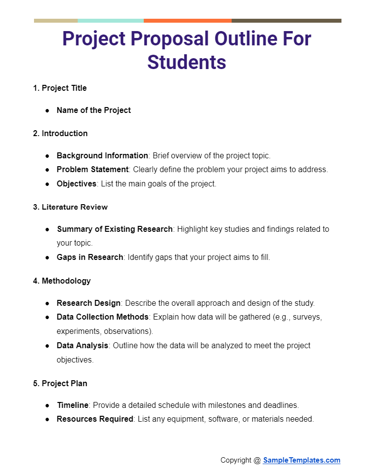 project proposal outline for students