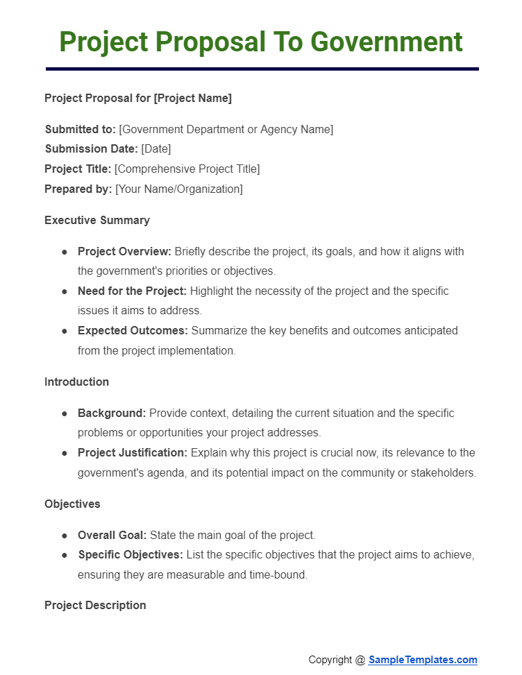 project proposal to government
