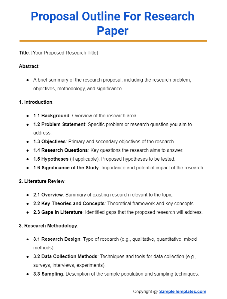 proposal outline for research paper