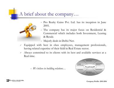 real estate advisory firm profile sample