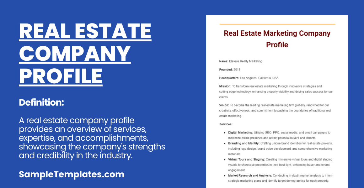 real estate company profile