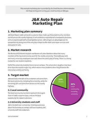 FREE 11 Marketing Plan For Small Business Samples In PDF MS Word