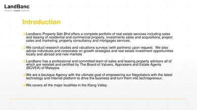 sample malaysian real estate company profile