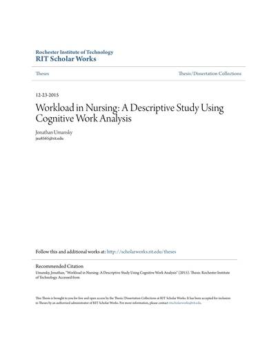 sample nurses workload analysis