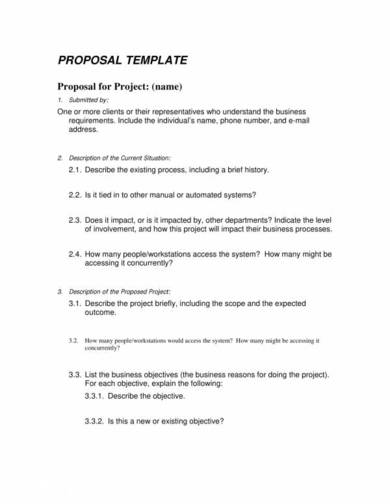 One Page Business Proposal Sample | PDF Template