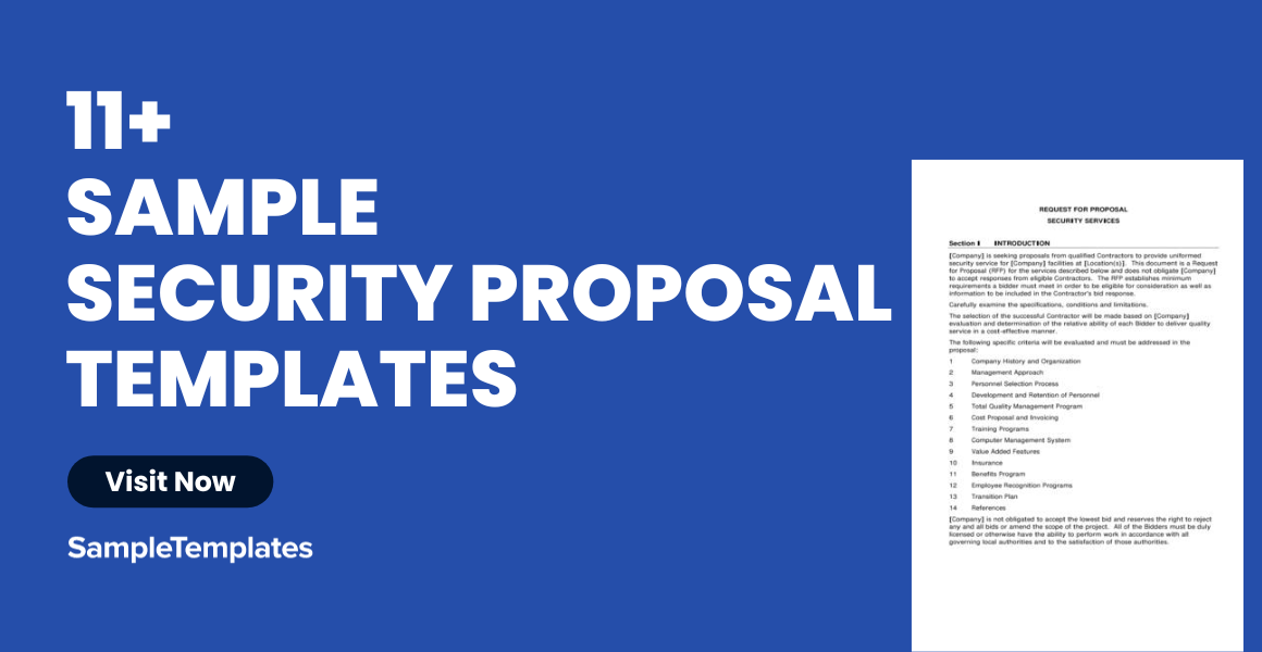 sample security proposal templates