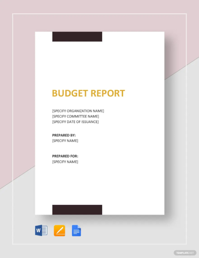 simple budget report template