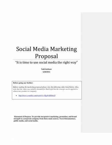 social media marketing proposal template1