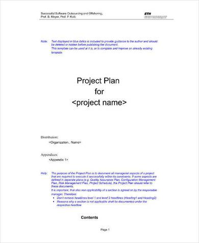 software project proposal plan template