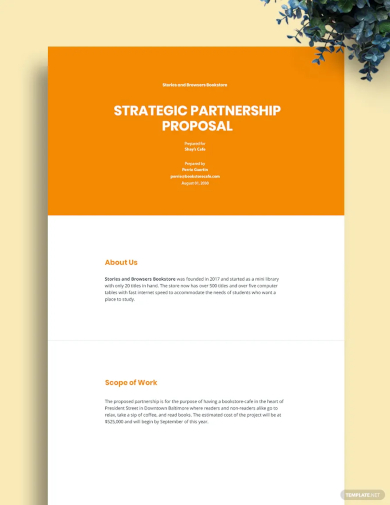 strategic partnership proposal template
