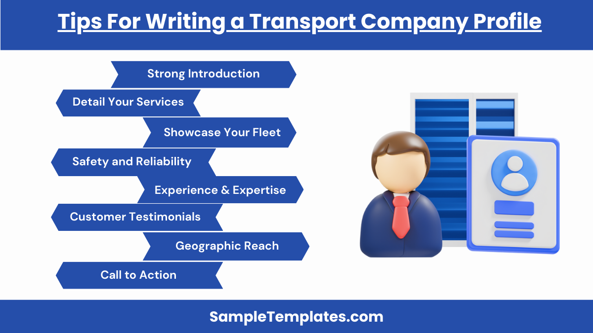 tips for writing a transport company profiles