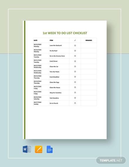 to do list checklist template