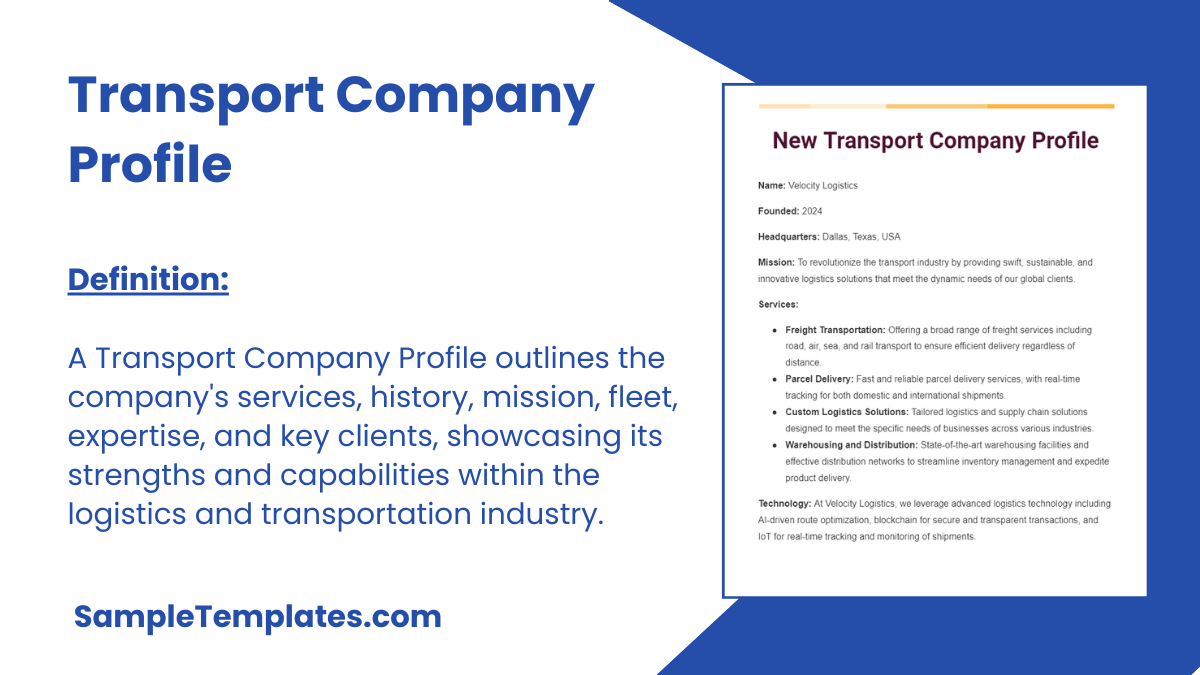 Transports Company Profile