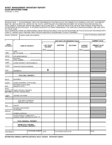 asset management inventory report sample