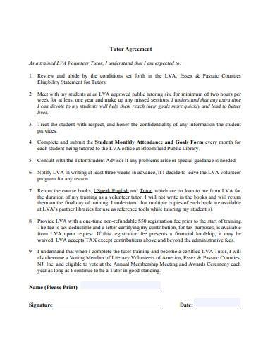 basic tutor agreement