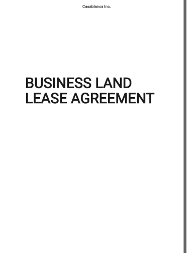 business land lease agreement template