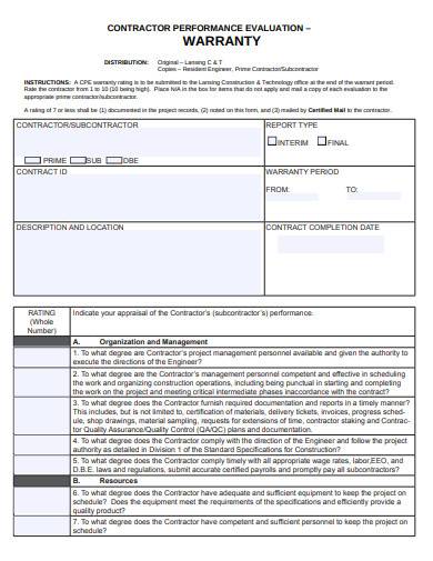 FREE 8 Contractor Warranty Samples In PDF MS Word