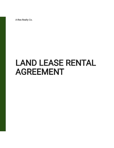 land lease rental agreement template