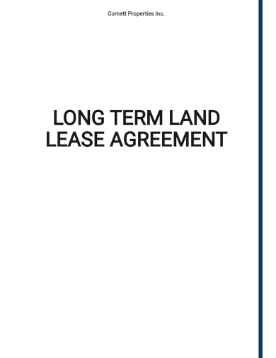 long term land lease agreement template
