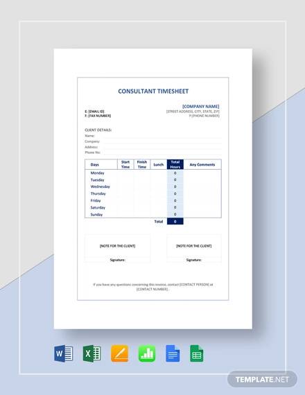 sample consultant timesheet template1