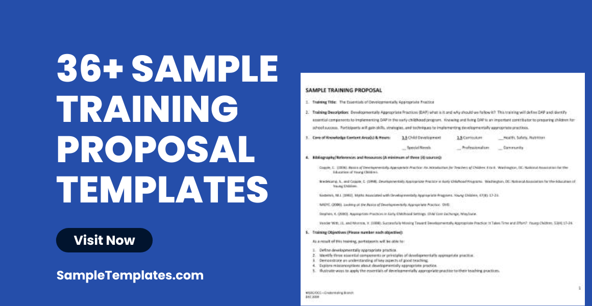 sample training proposal templates
