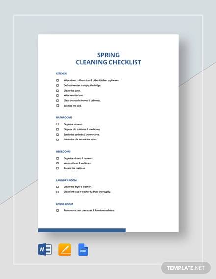 spring cleaning office checklist