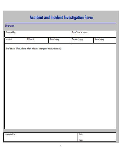 accident and incident investigation form