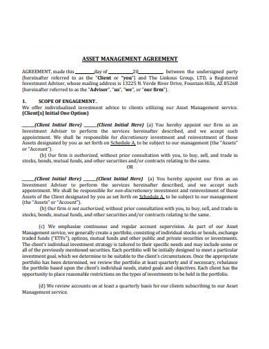 basic asset management agreement
