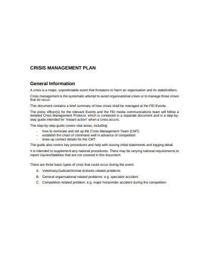 basic crisis management plan