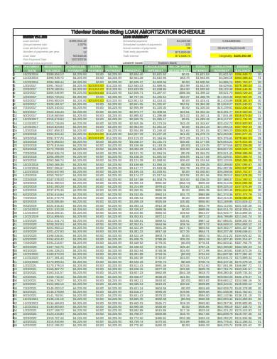 basic loan amortization schedule sample