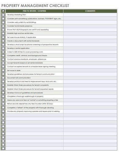 basic property management checklist