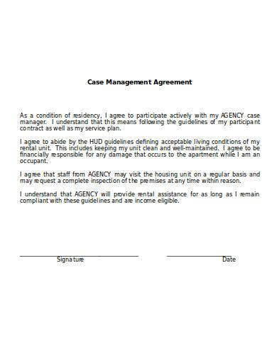 case management agreement in doc