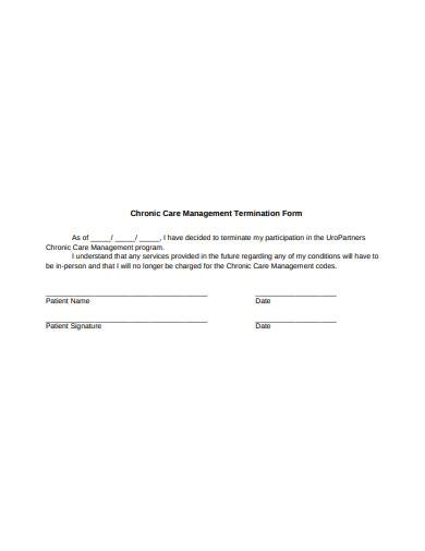 chronic care management termination form
