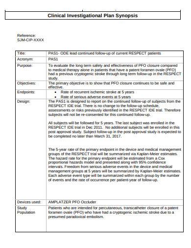 clinical research plan