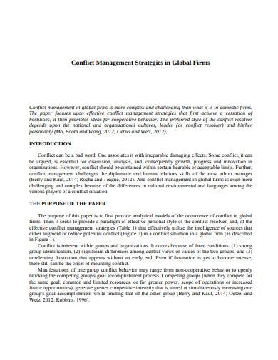 conflict management strategies in global firms