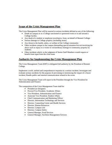 Free 15 Crisis Management Plan Samples In Ms Word Pdf Google Docs Pages