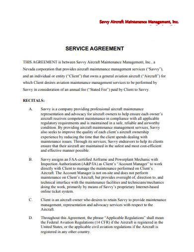 fleet management service agreement