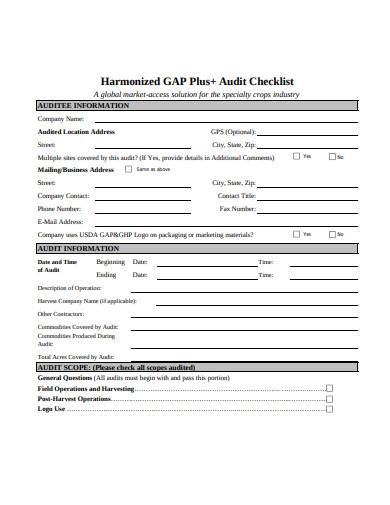 formal management audit checklist template
