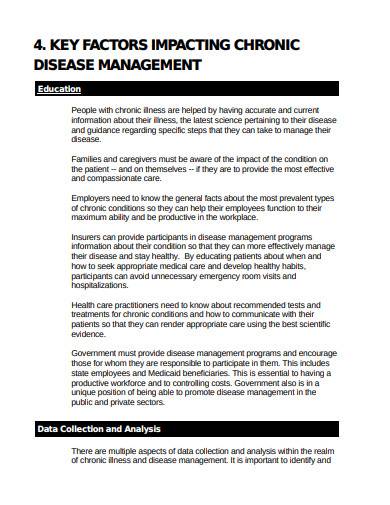 general chronic disease management plan sample