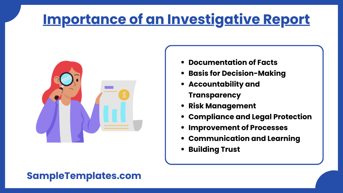 importance of an investigative report