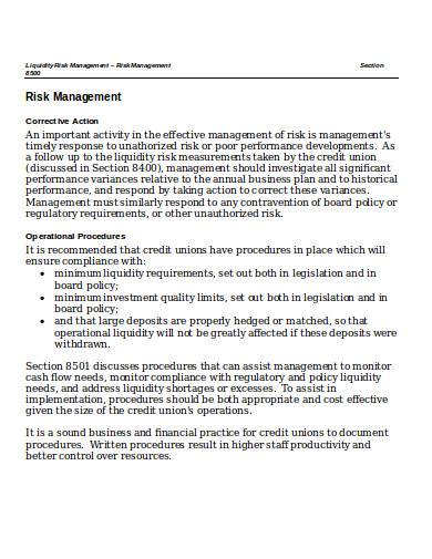 liquidity risk management in doc