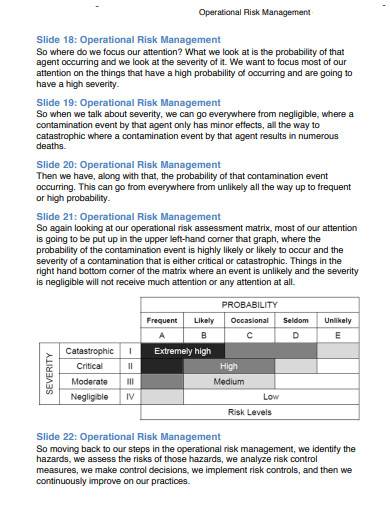 FREE 11 Operational Risk Management Samples In PDF DOC