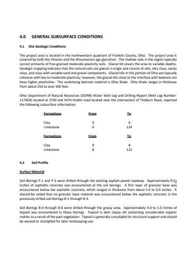 printable geotechnical investigation report 