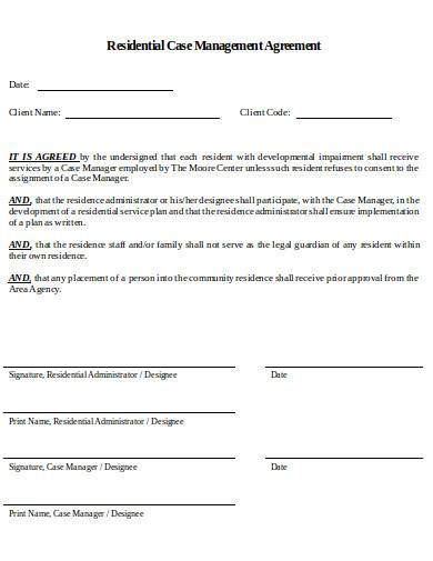 Free 6 Case Management Agreement Samples In Pdf Doc